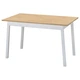 Стіл IKEA PINNTORP 125х75 см світло-коричнева морилка/біла морилка (305.294.67) - зображення 1