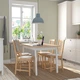 Стіл IKEA PINNTORP 125х75 см світло-коричнева морилка/біла морилка (305.294.67) - зображення 3