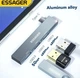 USB 3.0 OTG хаб 3 в 1 Type-C в USB-A Essager ES-UD5 Срібло - зображення 2
