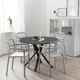 Стіл IKEA MARIEDAMM 105 см чорний/ імітація мармуру (704.926.45) - зображення 4