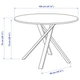 Стіл IKEA MARIEDAMM 105 см чорний/ імітація мармуру (704.926.45) - зображення 6