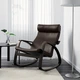 Крісло-гойдалка IKEA POANG чорно-коричневий / Glose темно-коричневий (094.293.23) - изображение 2