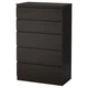 Комод IKEA KULLEN чорно-коричневий (403.936.61) - зображення 1