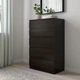 Комод IKEA KULLEN чорно-коричневий (403.936.61) - зображення 2