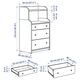 Комод з 3 шухлядами і полицею IKEA HAUGA сірий (204.569.04) - изображение 9