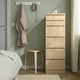 Комод IKEA MALM білений дубовий шпон/дзеркало (204.035.95) - зображення 4