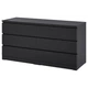 Комод IKEA MALM чорно-коричневий (604.035.79) - зображення 1