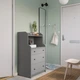 Комод з 3 шухлядами і полицею IKEA HAUGA сірий (204.569.04) - изображение 3