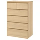 Комод IKEA MALM білений дубовий шпон (904.036.05) - изображение 1