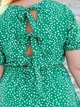 Платье женское легкое в горошек с завязками на спине софт F COTTON № 1935b Зеленый 52-54 - изображение 7