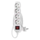 Фільтр живлення Emos з вимикачем, 4 розетки, 1.5м, White (P1421R) - зображення 1