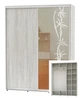 Шкаф-купе двухдверный Алекса 190*45*230 Сосна Натти ДСП/Зеркало с пескоструйным рисунком - изображение 1