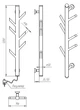 Полотенцесушитель электрический KOSSER Стойка 1200х30 ELR РС01 ELR - изображение 4