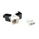 Модуль Keystone RJ-45, UTP, сat.6, узкий, неэкранированный, 180° безинструментальный черный - изображение 3