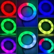 Светодиодная кольцевая Led Лампа MJ16 |16 см, RGB| Черный - изображение 8