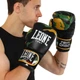 Перчатки боксерские кожаные Leone Neo Camo 1947 размер 12 унций Black-Green-Gold - изображение 7
