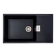 Мойка для кухни PLATINUM гранитная 8650 DIAMOND 860x500мм прямоугольная врезная без сифона черная PLS-A39174 - изображение 1