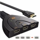 Активний розгалужувач HDMI на 3 HDMI порти з підтримкою 3D, 4K, 2K, 1080P для DVD, HDTV, Xbox, PS3, PS4, чорний (86947391) - зображення 1