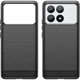 Силиконовый (TPU) чехол UniCase Carbon для Xiaomi Poco F6 Pro - Black - изображение 2