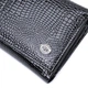 Женский кошелек в три сборки из лакированной фактурной натуральной кожи ST Leather 22707 черный - изображение 8