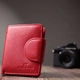 Вертикальний гаманець для яскравих жінок із натуральної шкіри ST Leather 22702 червоний - зображення 9