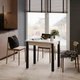 Стол-трансформер Art in Head Dinner Glass 900x754x600 мм Гикори Рокфорд светлый/Венге ножки/Белое стекло (TB16060600201) - изображение 4