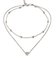 Короткая двойная цепочка чокер серебристая Fashion Jewelry (II) 20336 - изображение 2