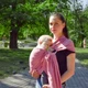 Слінг з кільцями для новонароджених малюків з народження до 36 місяців Coolbabka Рожевий - зображення 3