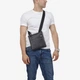 Сумка чоловіча шкіряна крос-боді маленька InBag Сrossbody m01390 Чорний - зображення 2