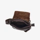 Сумка чоловіча шкіряна крос-боді маленька InBag Сrossbody m01389 Шоколад - зображення 4