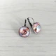 Сережки Hand Made черненные с кристаллами Swarovski цвета Light Rose Shimmer - изображение 3