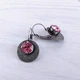Cерьги Hand Made винтажные с кристаллами Swarovski розового цвета - изображение 2