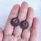 Cерьги Hand Made винтажные с кристаллами Swarovski розового цвета - изображение 4