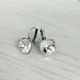 Сережки Hand Made черненные с прозрачными кристаллами Swarovski - изображение 1