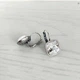 Сережки Hand Made черненные с прозрачными кристаллами Swarovski - изображение 3