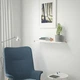 Настінна полиця IKEA BERGSHULT / GRANHULT 80х20 см біла (392.908.24) - изображение 3