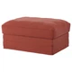Підставка для ніг з місцем для зберігання IKEA GRONLID Ljungen яскраво-червона (894.088.78) - зображення 1