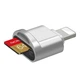 Кардридер MicroDrive Lightning - Micro SD адаптер карты памяти для IPhone / IPad / IPod, серебристый (87044464) - изображение 1