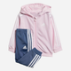 Дитячий спортивний костюм (толстовка + штани) для дівчинки adidas I 3S SHINY TS IS2501 74 см Рожевий/Темно-синій (4067891892479) - зображення 1