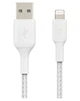 Кабель Belkin USB-A - Lightning, BRAIDED, 0.15m, white (CAA002BT0MWH) - изображение 2