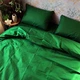 Постельное белье хлопковое Однотонна 2 Двуспальное 180 x 220 Бязь Зеленое 50 х 70 - изображение 3