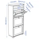 Тумба для взуття на 3 відділення IKEA BRUSALI 61х30х130 см біла (804.803.93) - зображення 4