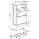 Тумба для взуття на 2 відділення IKEA HEMNES 89х30х127 см біла (201.695.59) - зображення 10