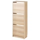 Тумба для взуття IKEA BISSA 49х28х135 см імітація дуба (105.302.21) - зображення 1
