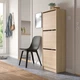 Тумба для взуття IKEA BISSA 49х28х135 см імітація дуба (105.302.21) - зображення 2