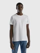Футболка хлопковая длинная мужская United Colors of Benetton 3U53J1F15-101 2XL Белая (8032592609493) - изображение 1