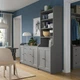 Книжкова шафа IKEA HAUGA 210x46x199 см сіра (893.886.39) - зображення 2