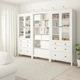 Книжкова шафа з дверцятами та ящиками IKEA HEMNES 270x197 см біла морилка (192.337.59) - изображение 2