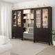 Книжкова шафа з дверцятами та ящиками IKEA HEMNES 270x197 см чорно-коричнева (493.365.67) - изображение 2