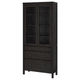 Сервант з 3 ящиками IKEA HEMNES 90х197 см чорно-коричневий (703.717.71) - зображення 1